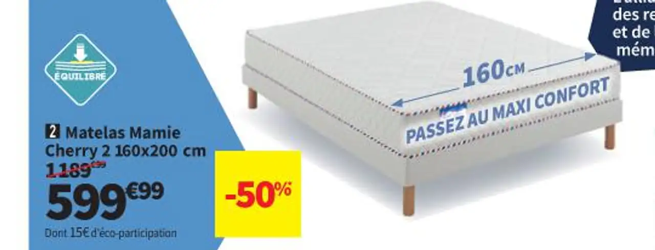 Merinos Matelas Mamie Cherry 2 160x200 cm