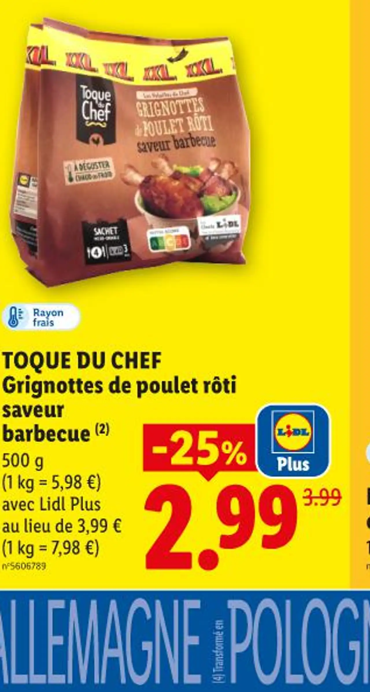 Toque du Chef Grignottes de poulet rôti saveur barbecue