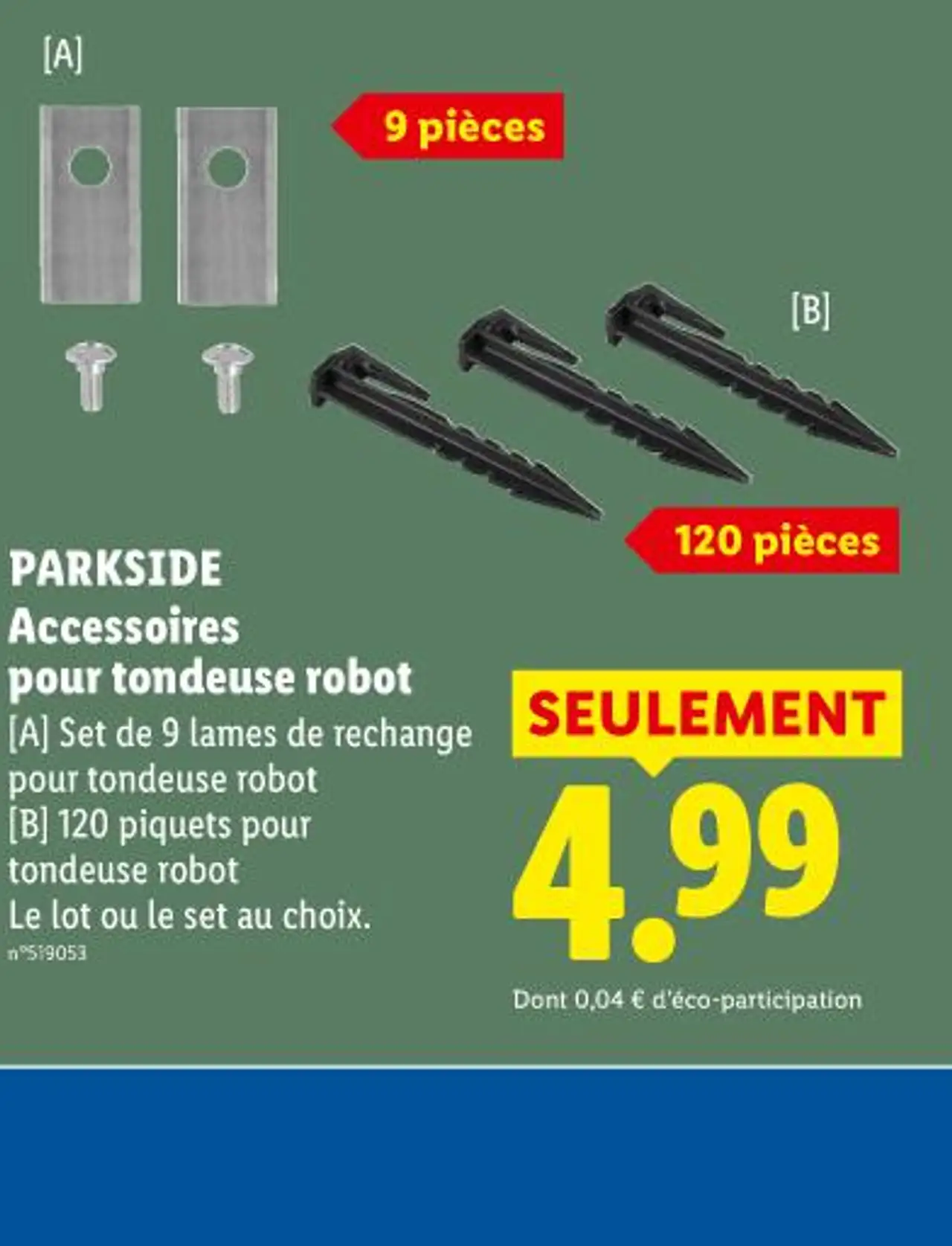 PARKSIDE Accessoires pour tondeuse robot